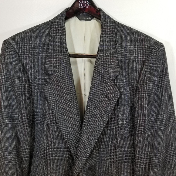 Pierre Cardin Sport Coat Blazer Check 40 R - Picture 7 of 16